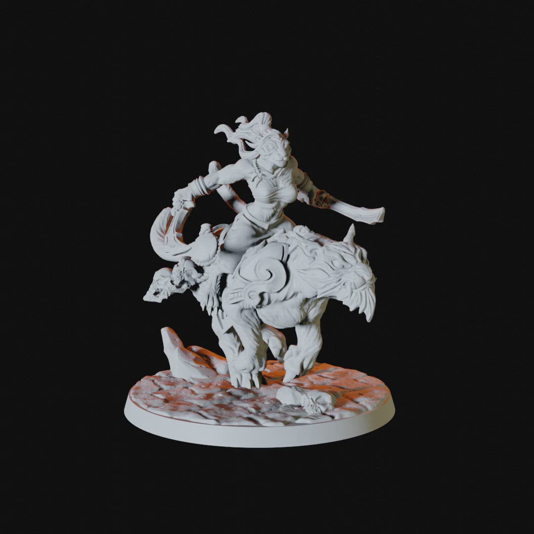 Tabaxi Rider Miniature for Dungeons and Dragons - Myth Forged