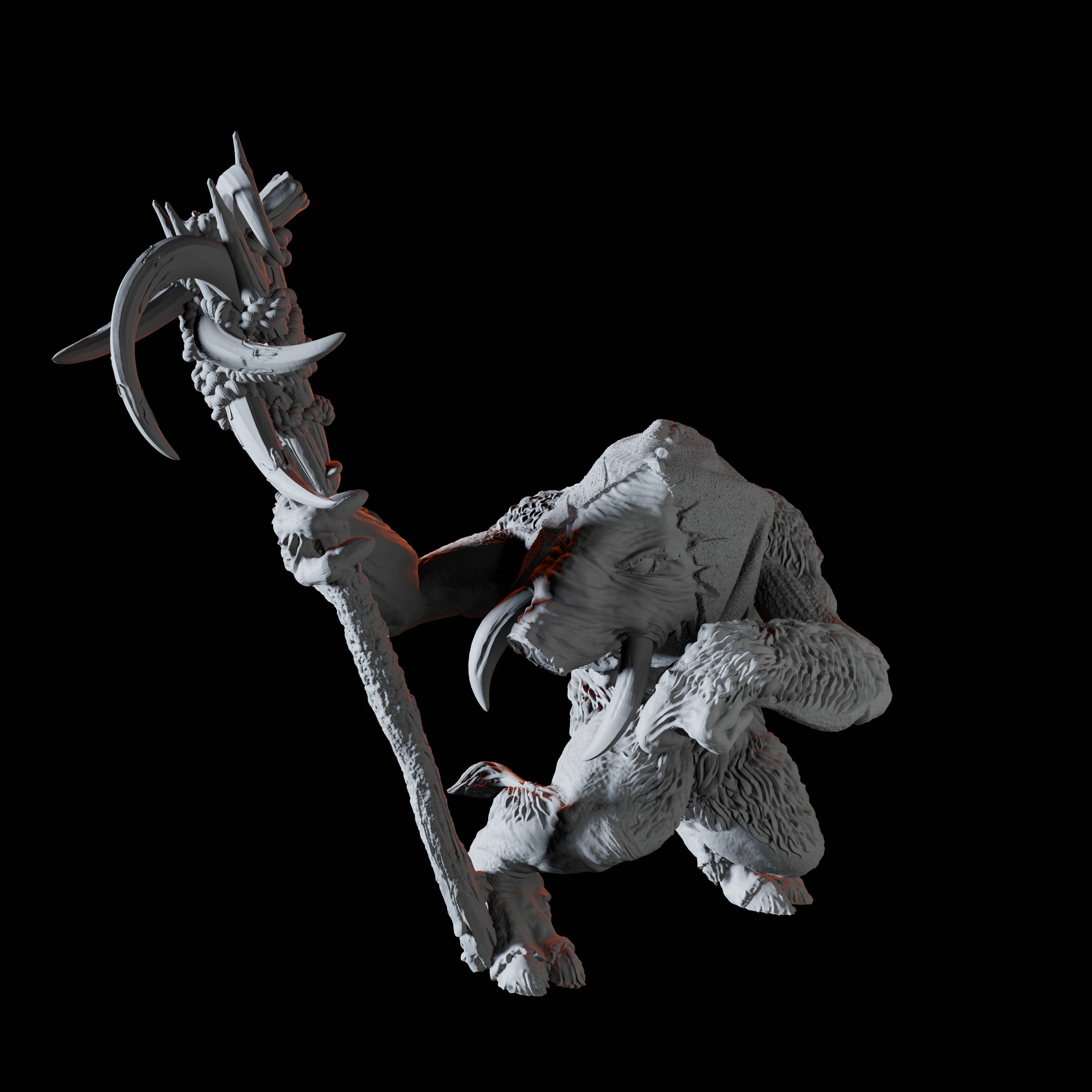 Tundra Troll Miniature C for Dungeons and Dragons - Myth Forged