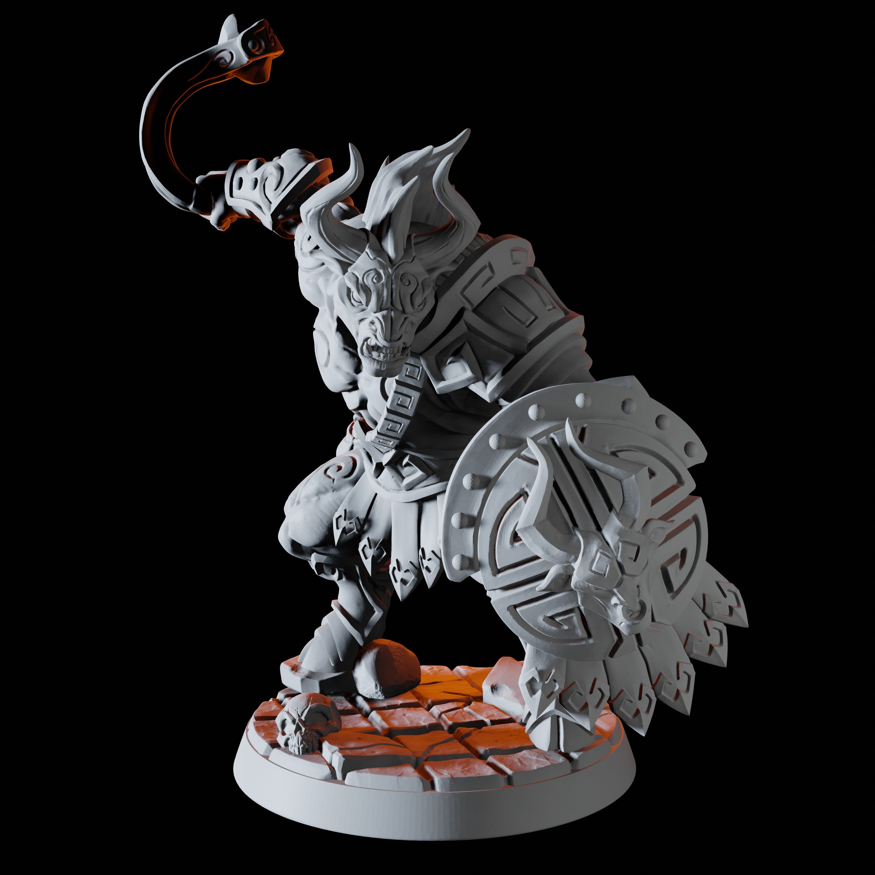 Minotaur Warrior Miniature C for Dungeons and Dragons - Myth Forged