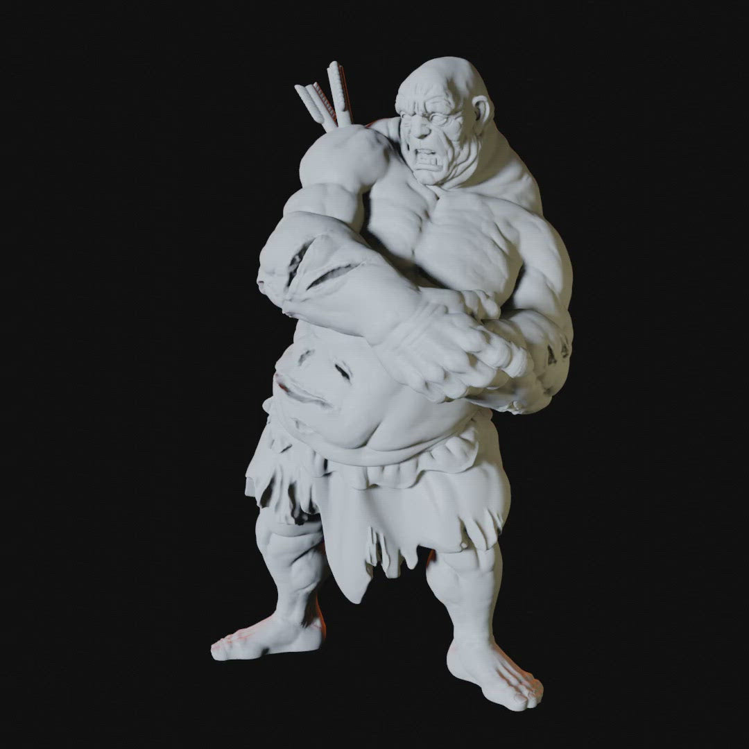 Injured Hill Giant Miniature for Dungeons and Dragons - Myth Forged