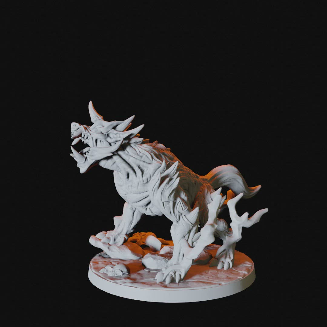 Hell Hound Miniature for Dungeons and Dragons - Myth Forged