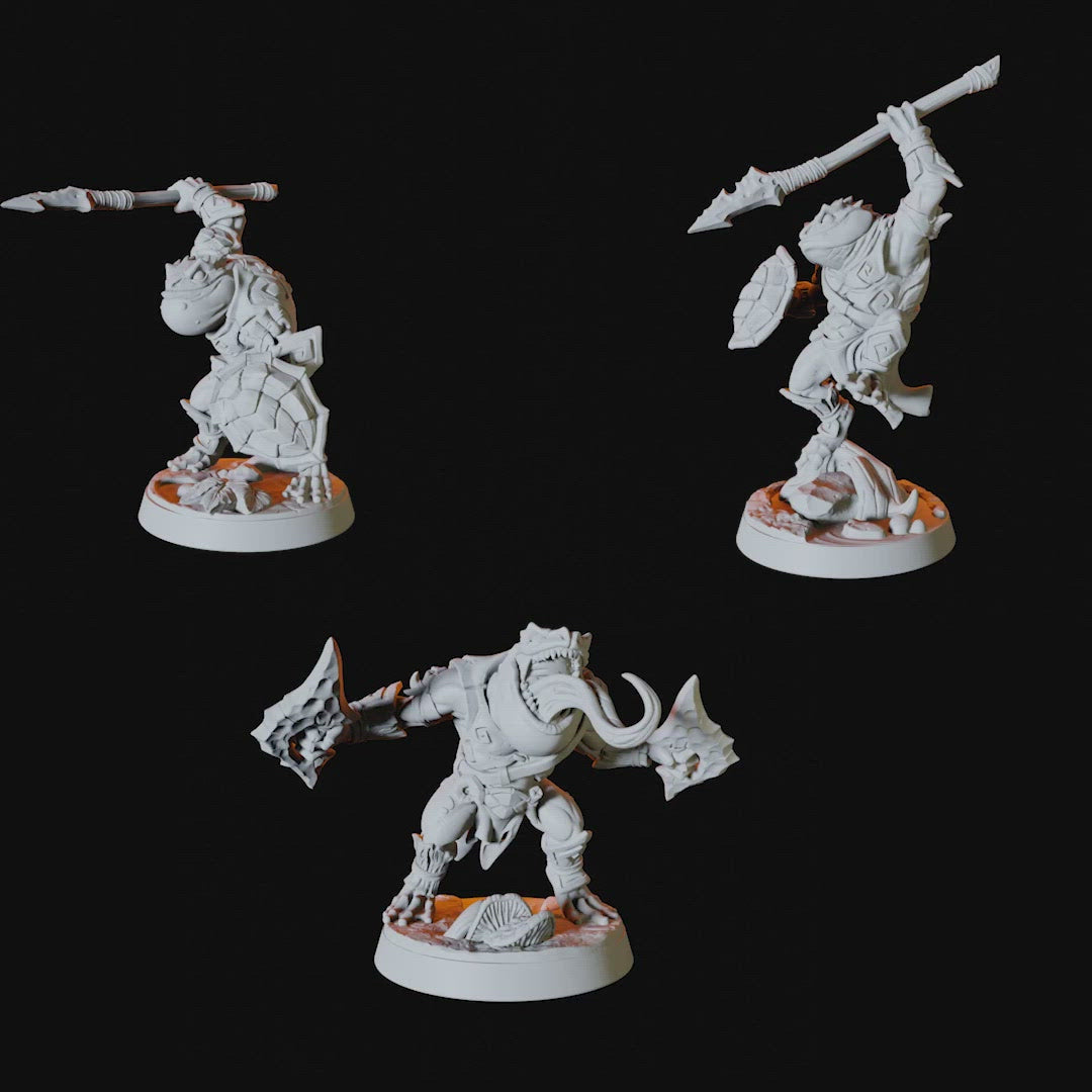 Five Bullywug Miniatures for Dungeons and Dragons - Myth Forged