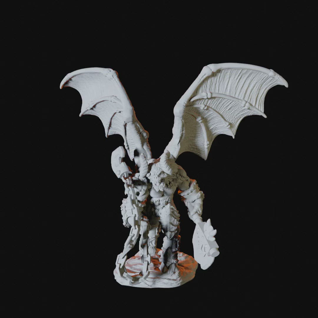 Chained Balor Miniature for Dungeons and Dragons - Myth Forged