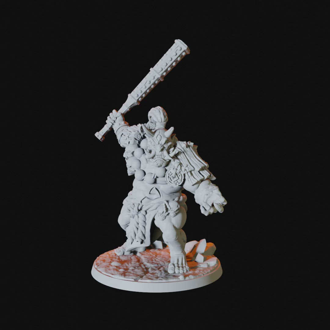 Japanese Inspired Ogre Miniature for Dungeons and Dragons - Myth Forged