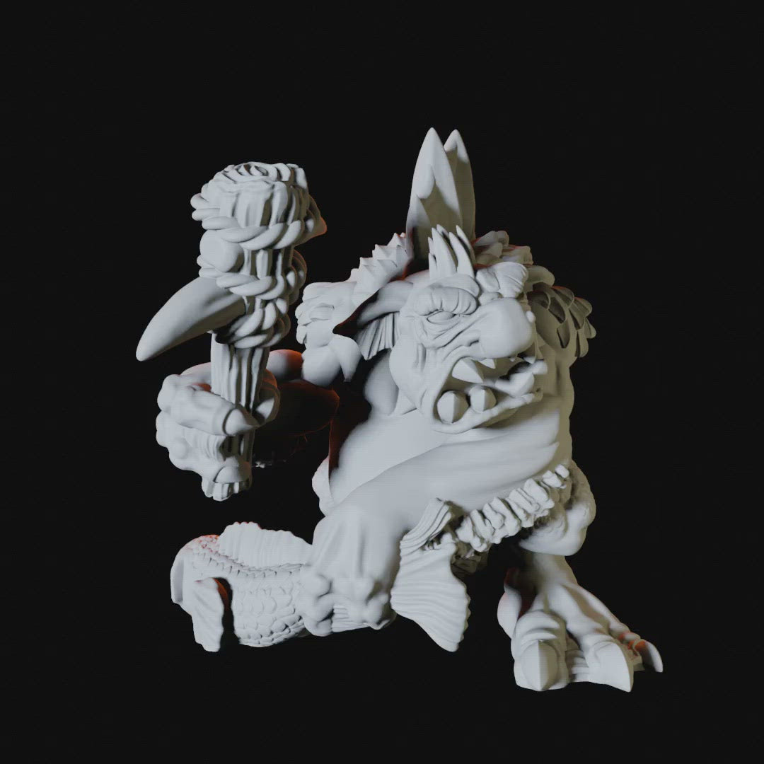 Axe Troll Miniature for Dungeons and Dragons - Myth Forged