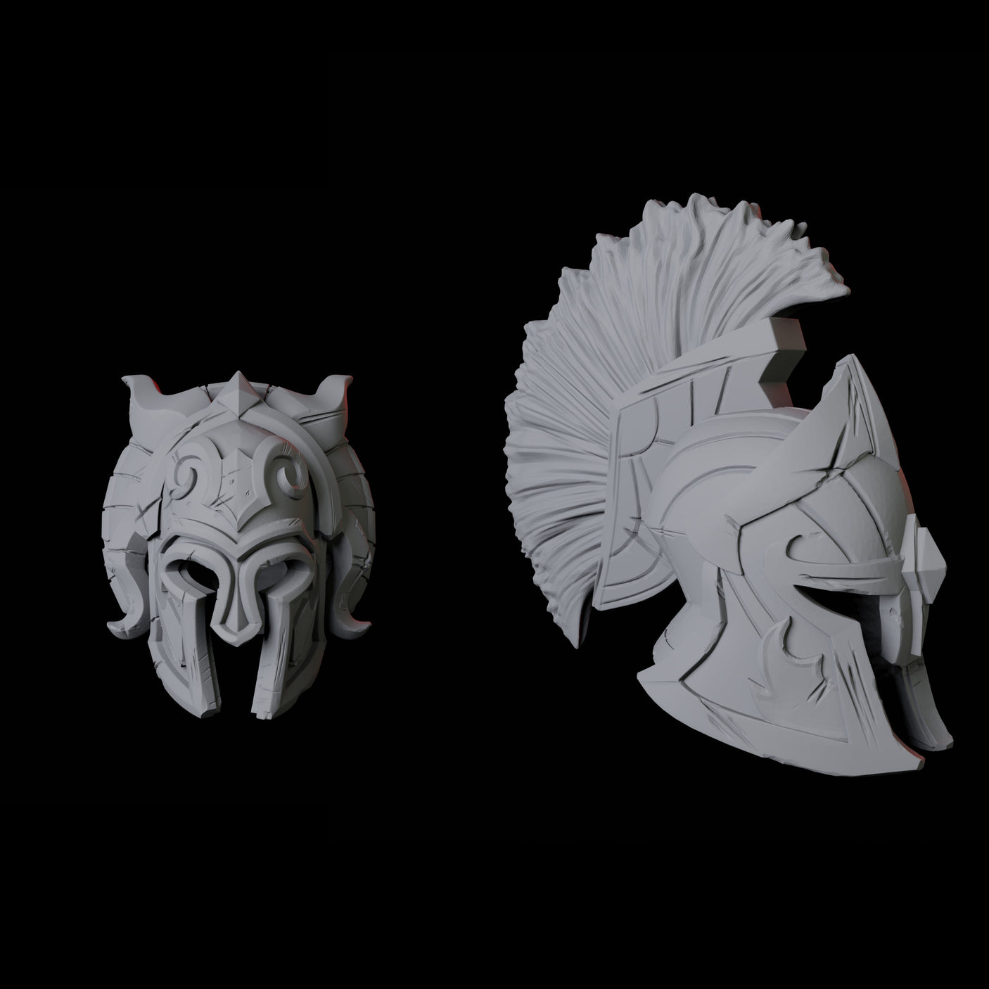 Two Greek Helmets
